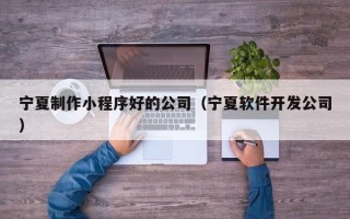 抚顺宁夏制作小程序好的公司（宁夏软件开发公司）