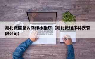 抚顺湖北微信怎么制作小程序（湖北微程序科技有限公司）